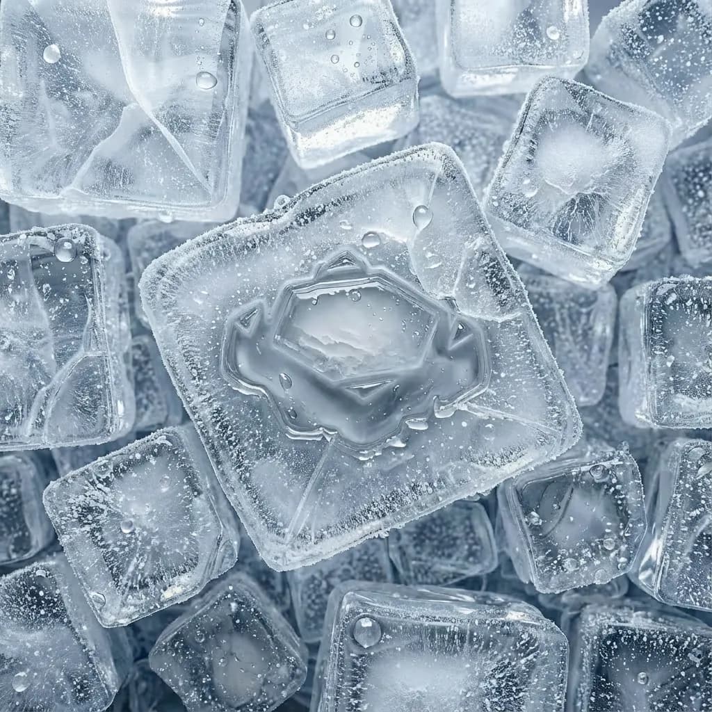 Marca aplicada sobre hielo
