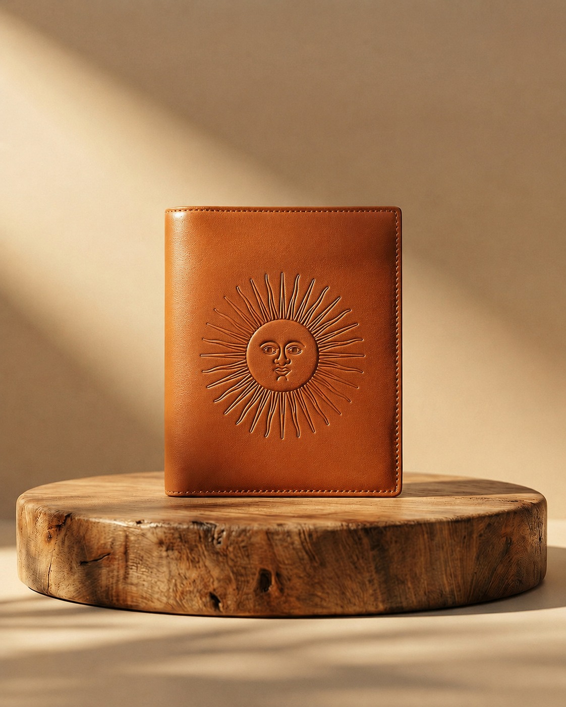 Bolsa de tela con parche de cuero y marca aplicada